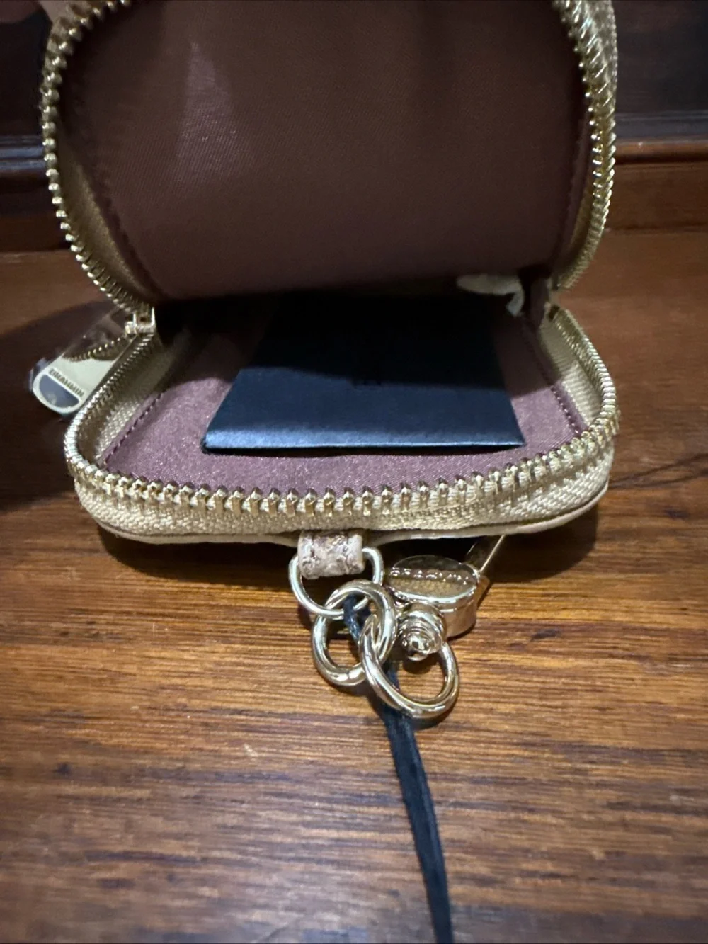 BRAHMIN Katelynn Pouch, light pecan bonaire Genuine Leather